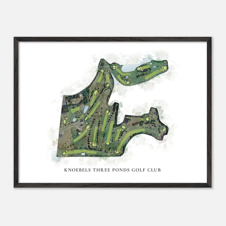Print of Knoebels Three Ponds Golf Club Classic Map