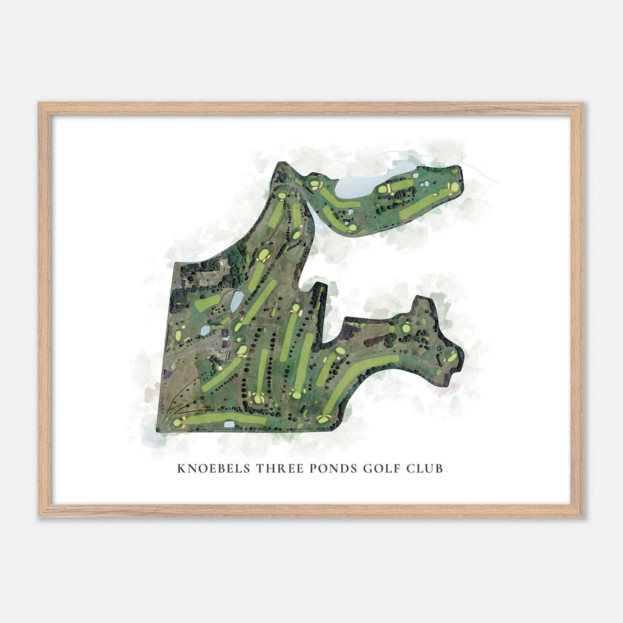 Print of Knoebels Three Ponds Golf Club Classic Map