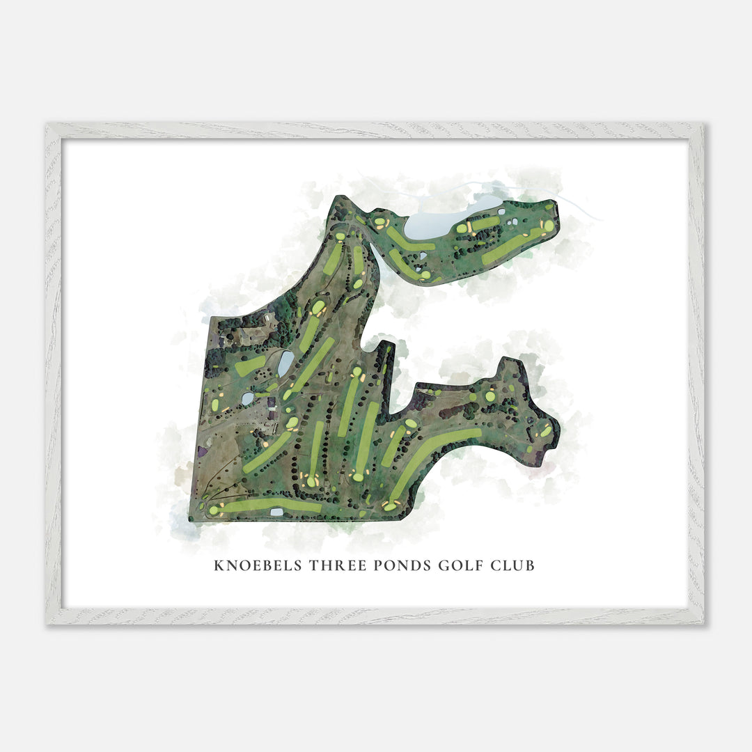 Print of Knoebels Three Ponds Golf Club Classic Map