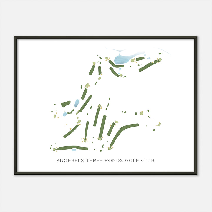 Print of Knoebels Three Ponds Golf Club Modern Map