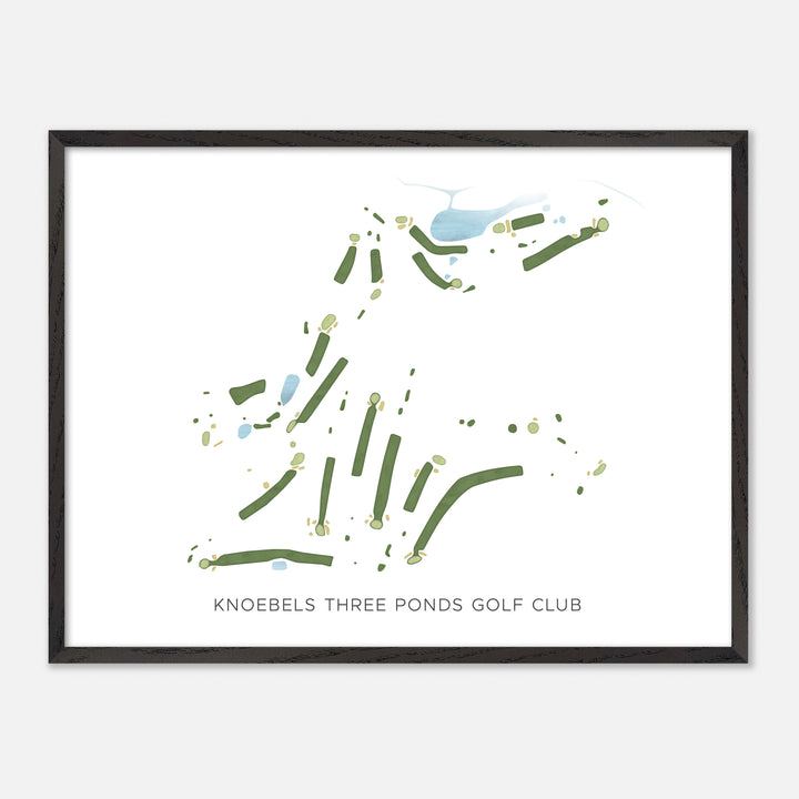 Print of Knoebels Three Ponds Golf Club Modern Map
