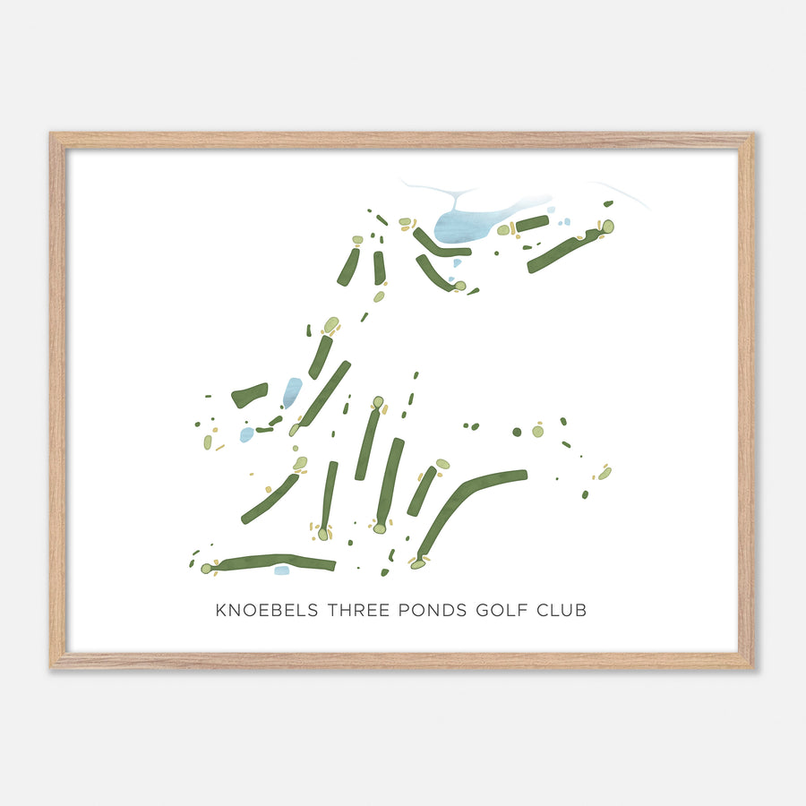 Print of Knoebels Three Ponds Golf Club Modern Map