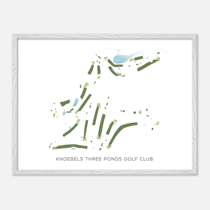 Print of Knoebels Three Ponds Golf Club Modern Map