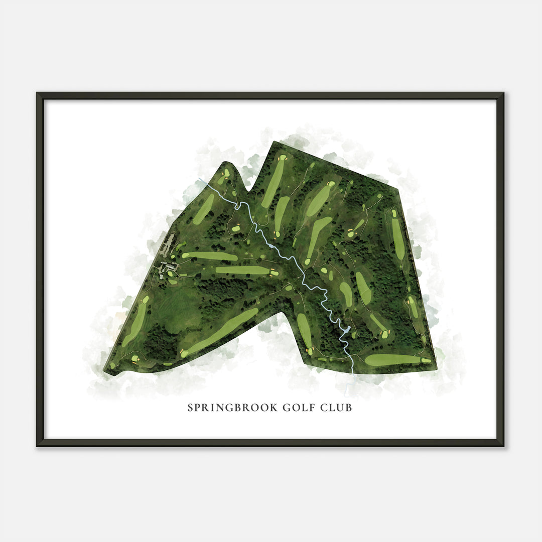 Print of Springbrook Golf Club Classic Map