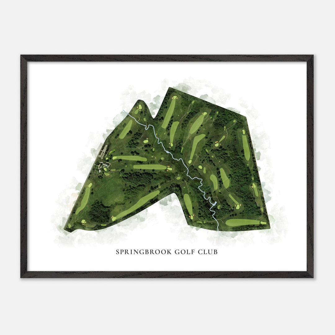 Print of Springbrook Golf Club Classic Map