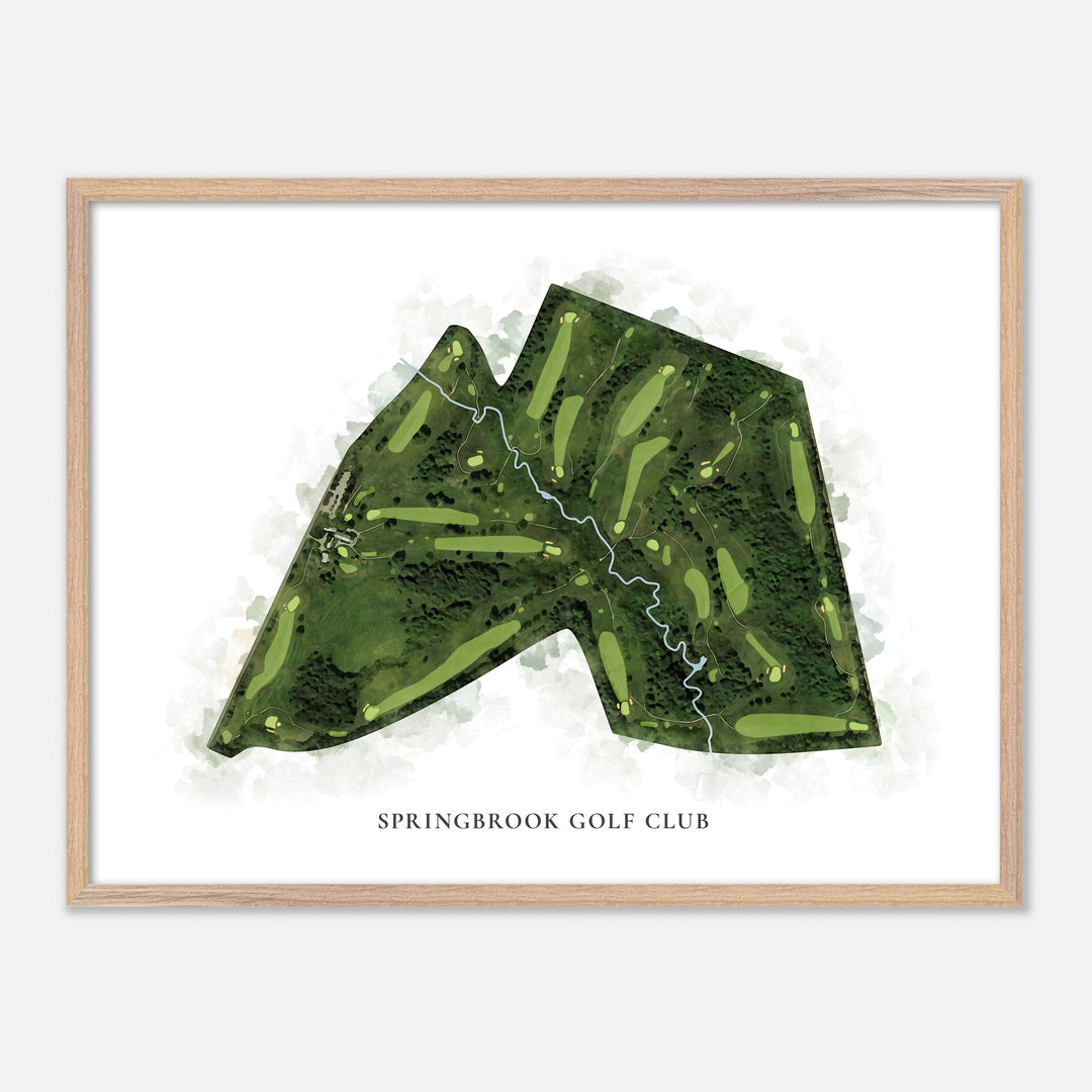Print of Springbrook Golf Club Classic Map