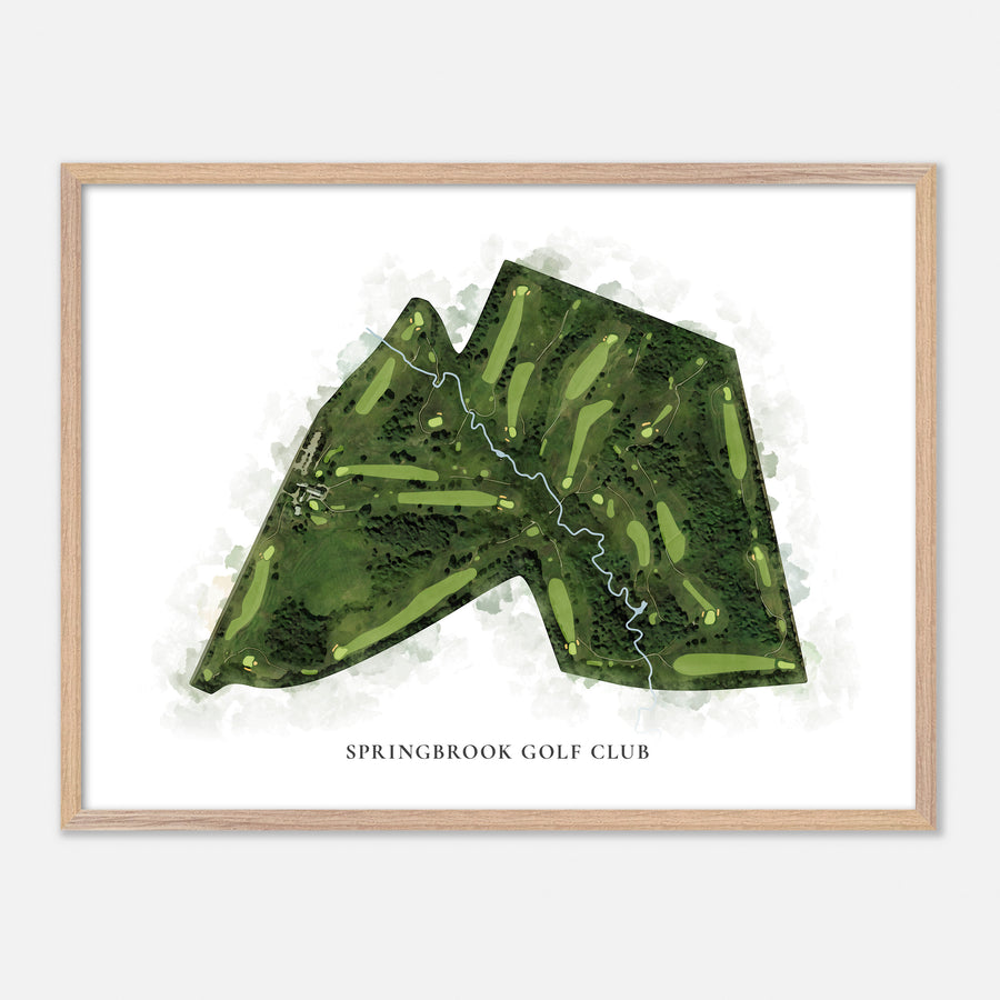 Print of Springbrook Golf Club Classic Map