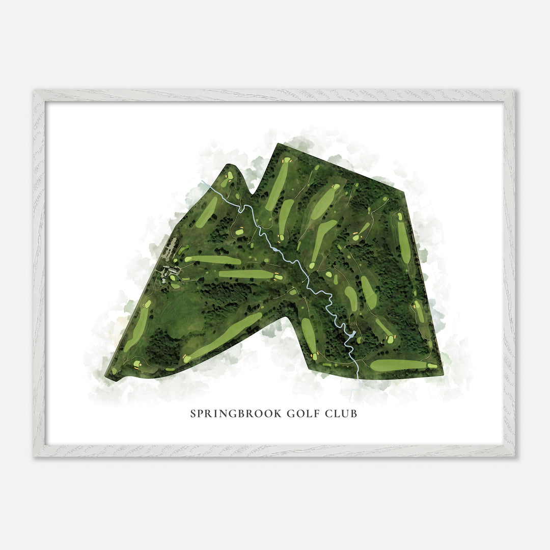 Print of Springbrook Golf Club Classic Map