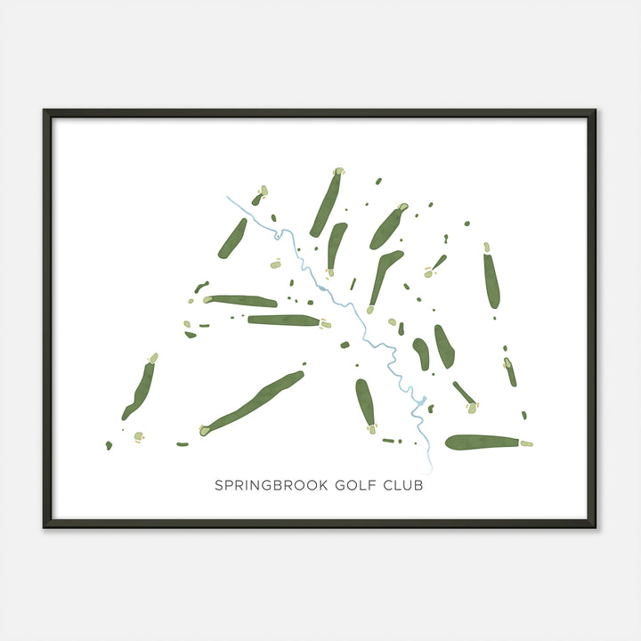 Print of Springbrook Golf Club Modern Map