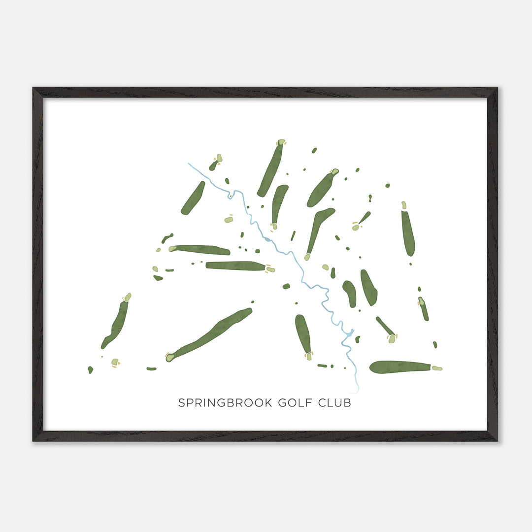 Print of Springbrook Golf Club Modern Map