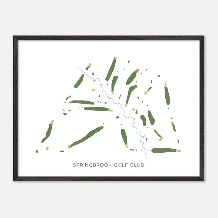 Print of Springbrook Golf Club Modern Map