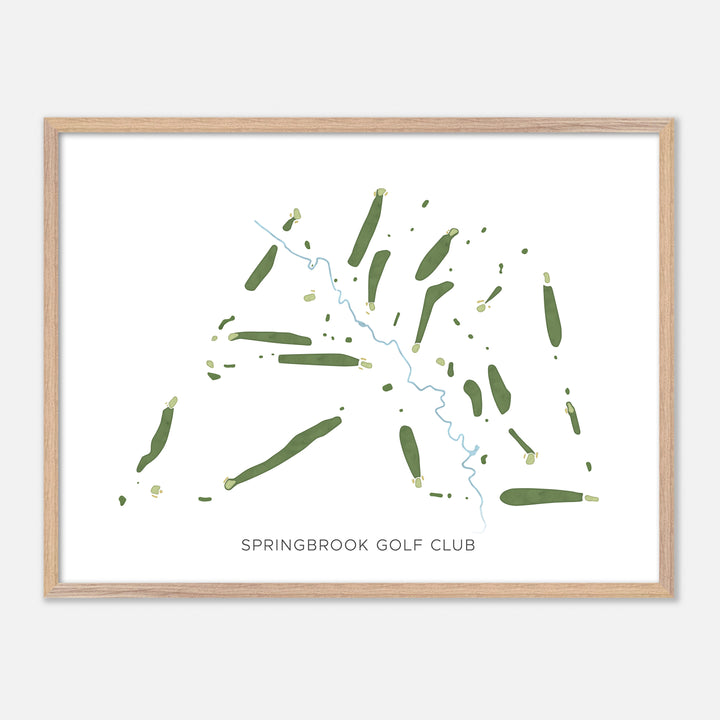Print of Springbrook Golf Club Modern Map