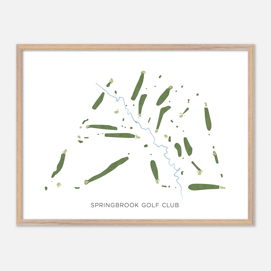 Print of Springbrook Golf Club Modern Map
