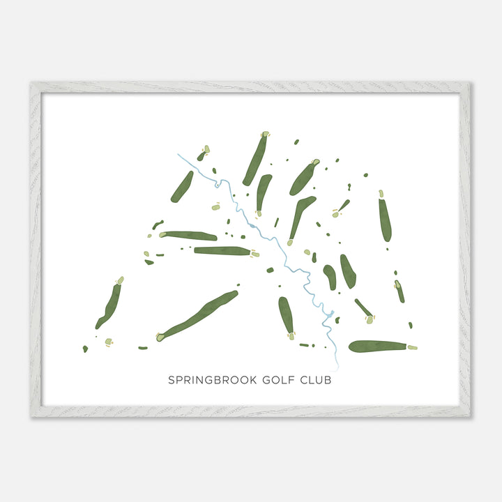 Print of Springbrook Golf Club Modern Map