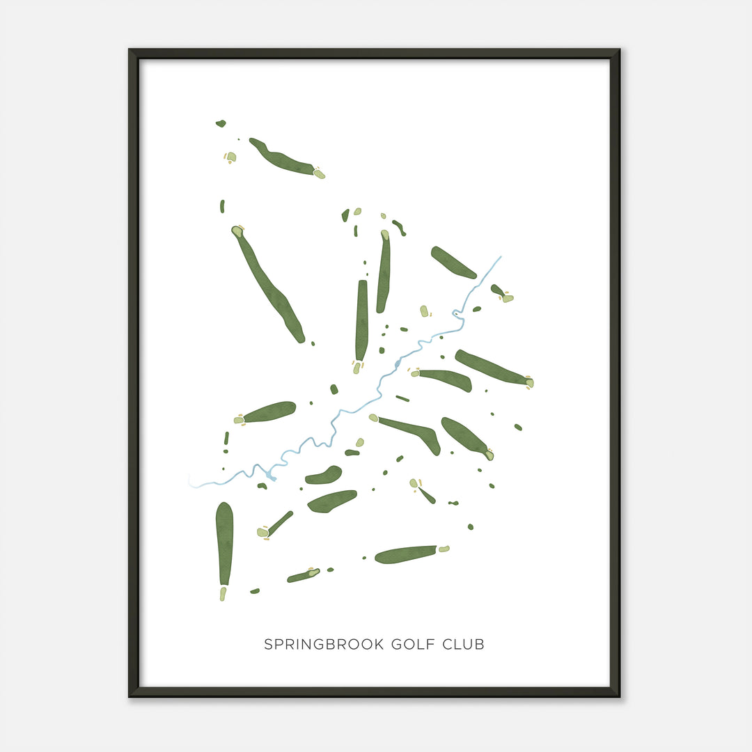 Print of Springbrook Golf Club Modern Map