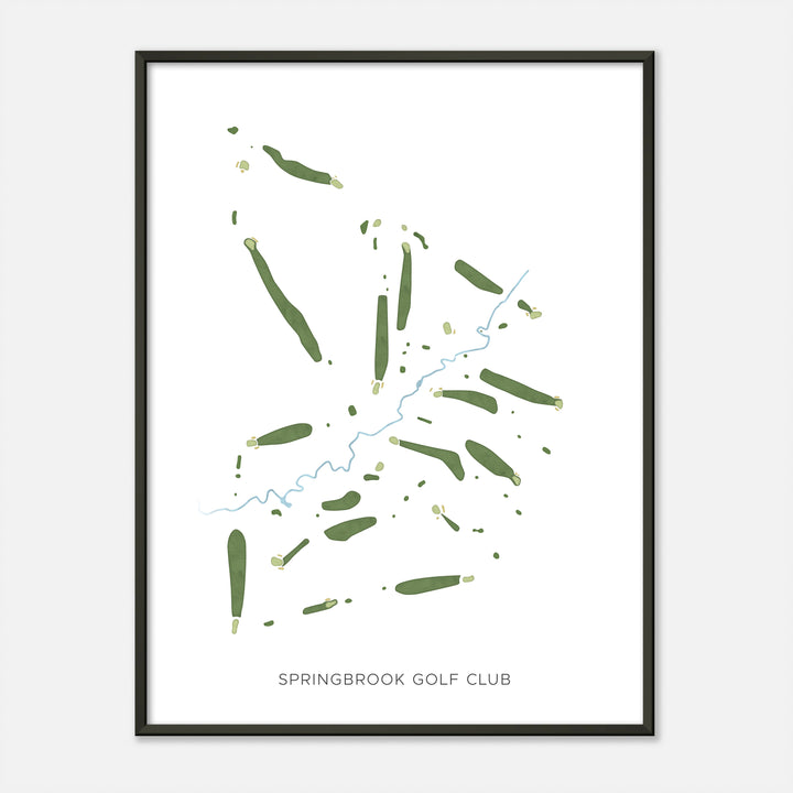 Print of Springbrook Golf Club Modern Map