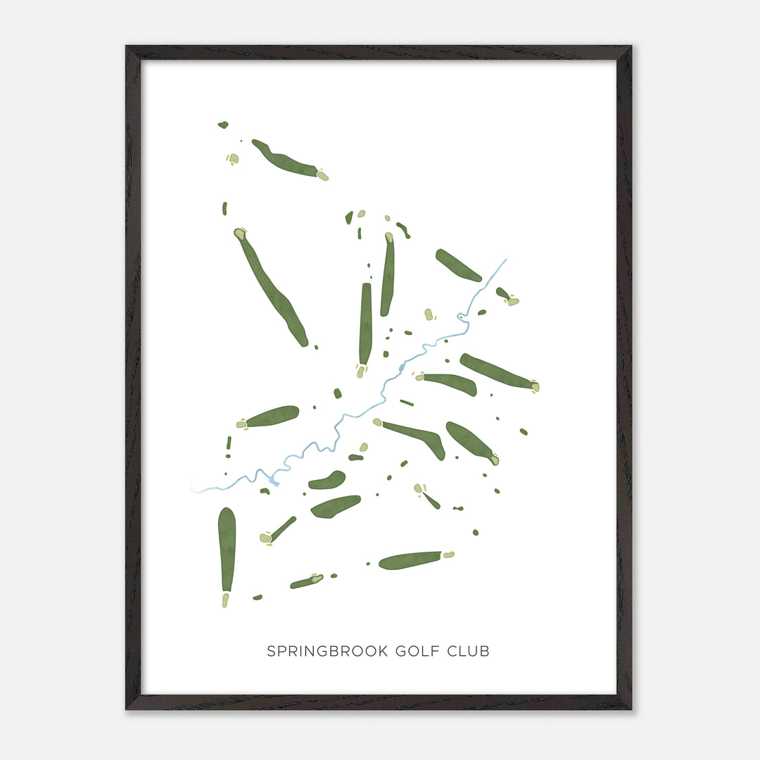 Print of Springbrook Golf Club Modern Map