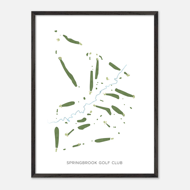 Print of Springbrook Golf Club Modern Map