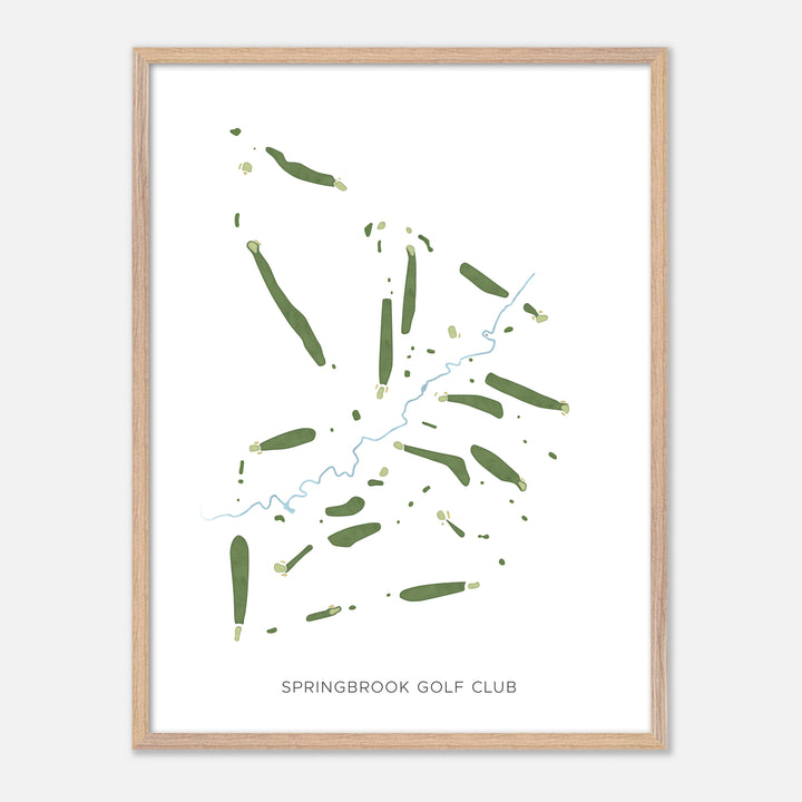 Print of Springbrook Golf Club Modern Map