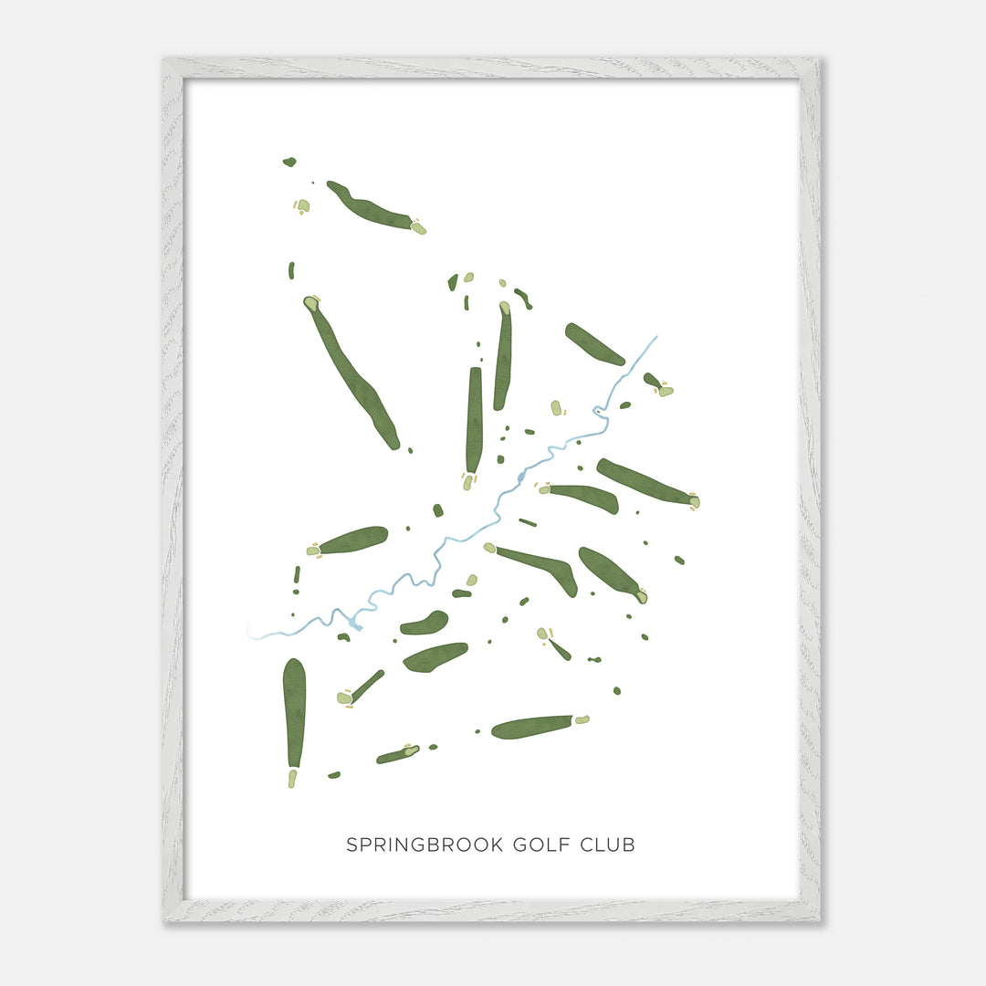Print of Springbrook Golf Club Modern Map