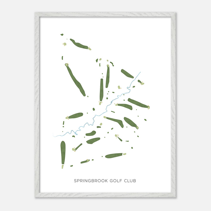 Print of Springbrook Golf Club Modern Map