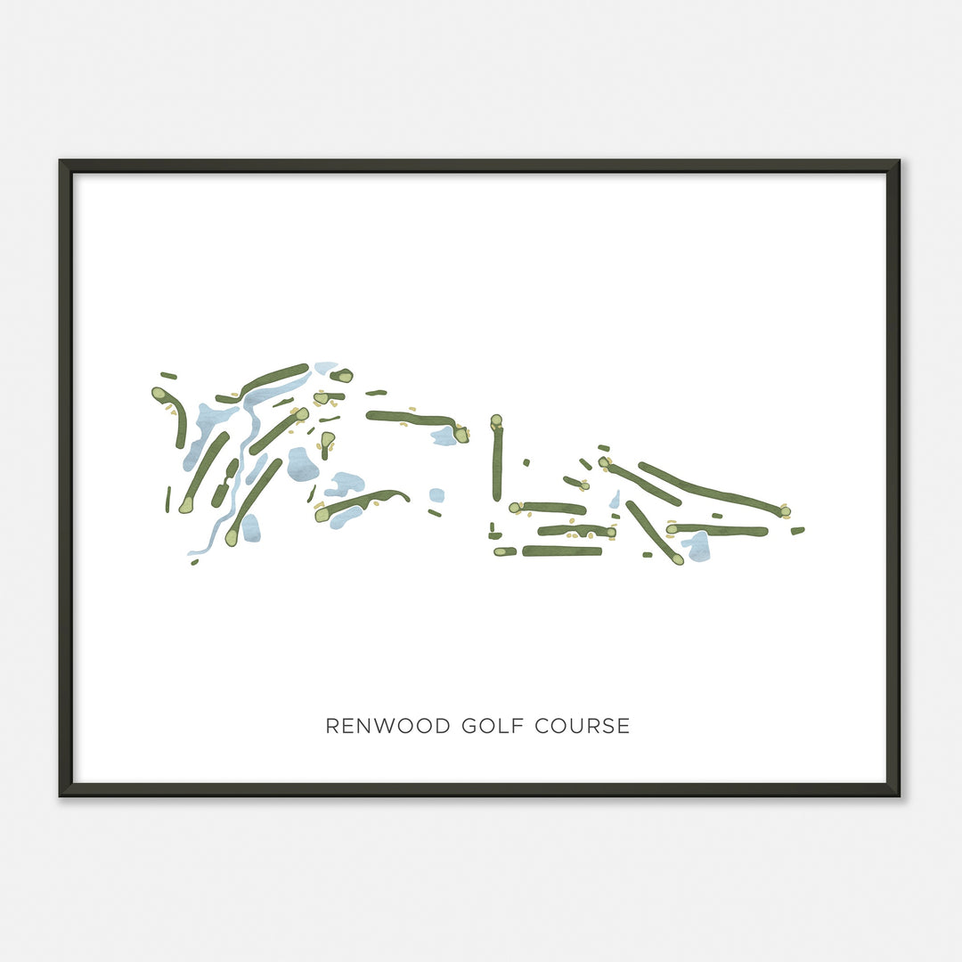 Print of Renwood Golf Course Modern Map