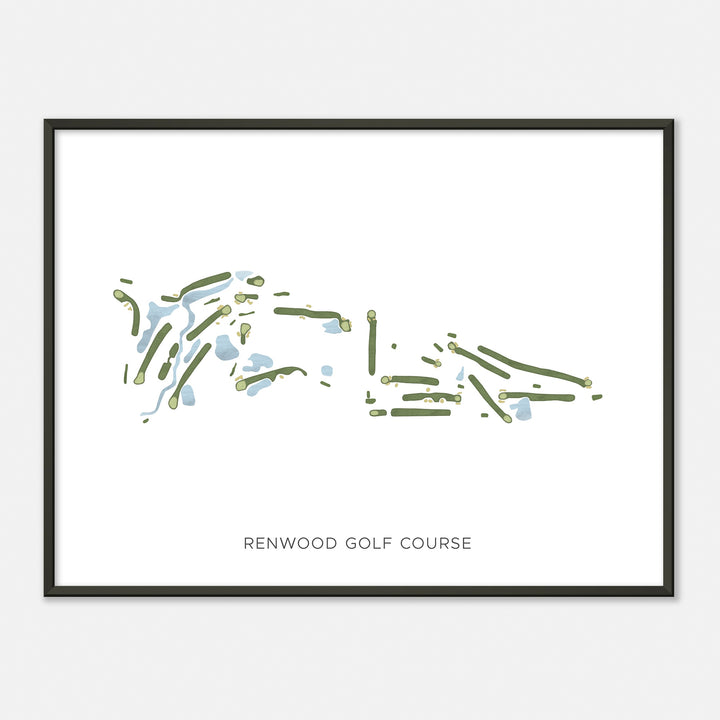 Print of Renwood Golf Course Modern Map