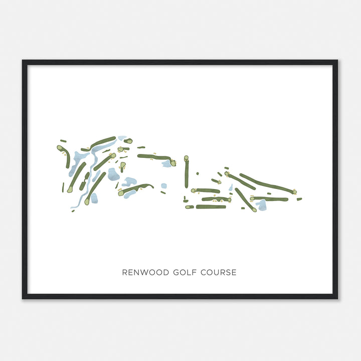 Print of Renwood Golf Course Modern Map
