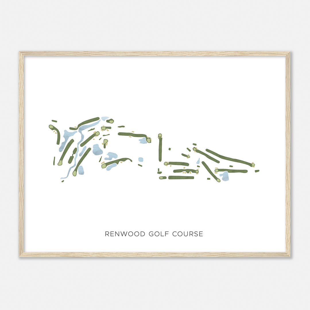 Print of Renwood Golf Course Modern Map