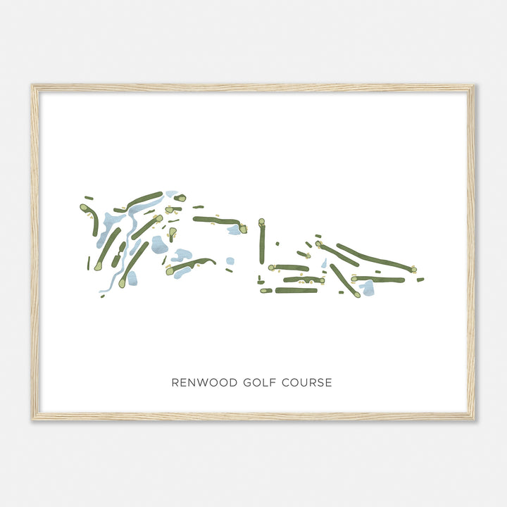 Print of Renwood Golf Course Modern Map