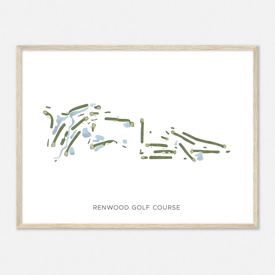 Print of Renwood Golf Course Modern Map
