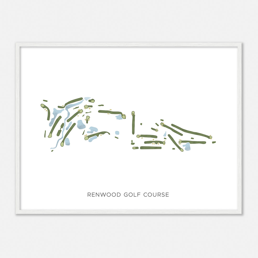Print of Renwood Golf Course Modern Map