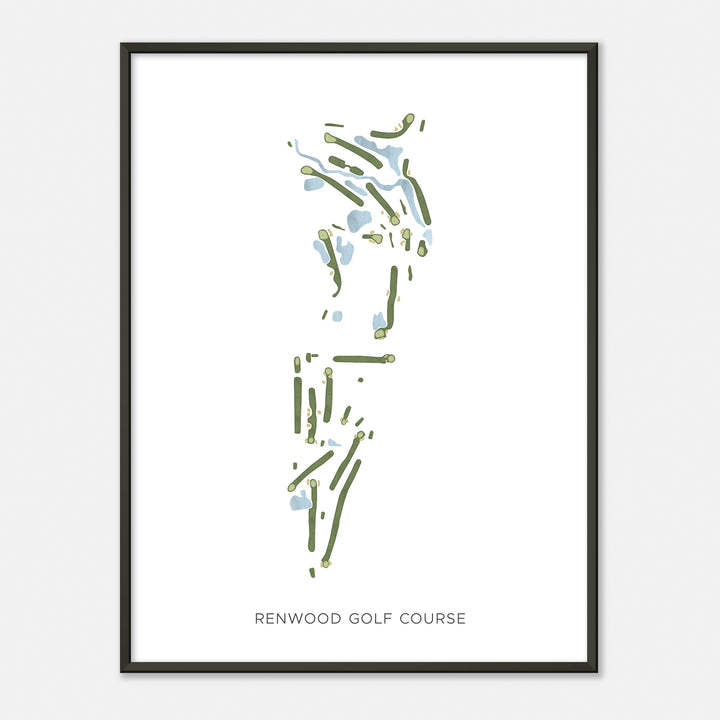 Print of Renwood Golf Course Modern Map