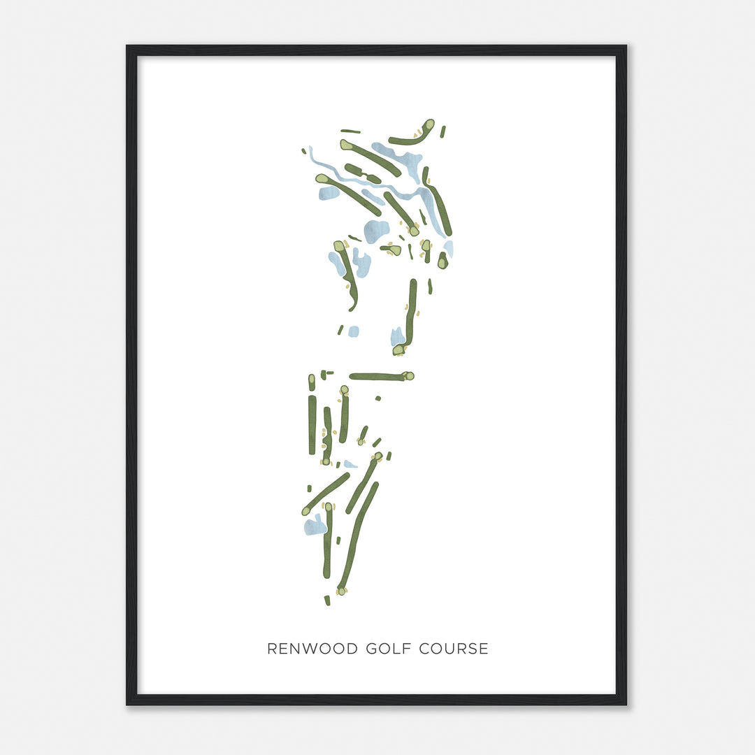 Print of Renwood Golf Course Modern Map