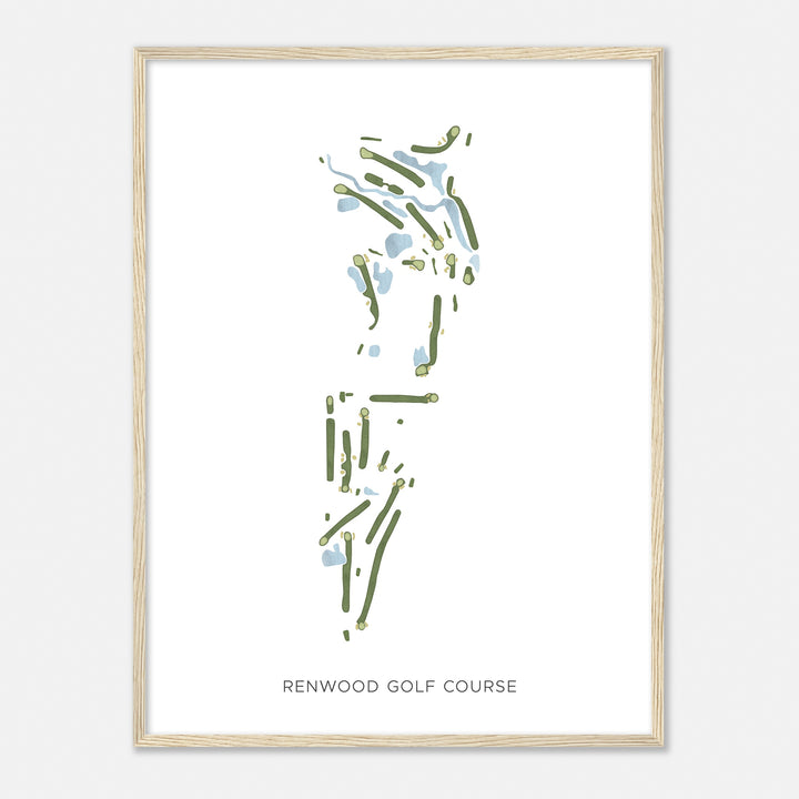 Print of Renwood Golf Course Modern Map