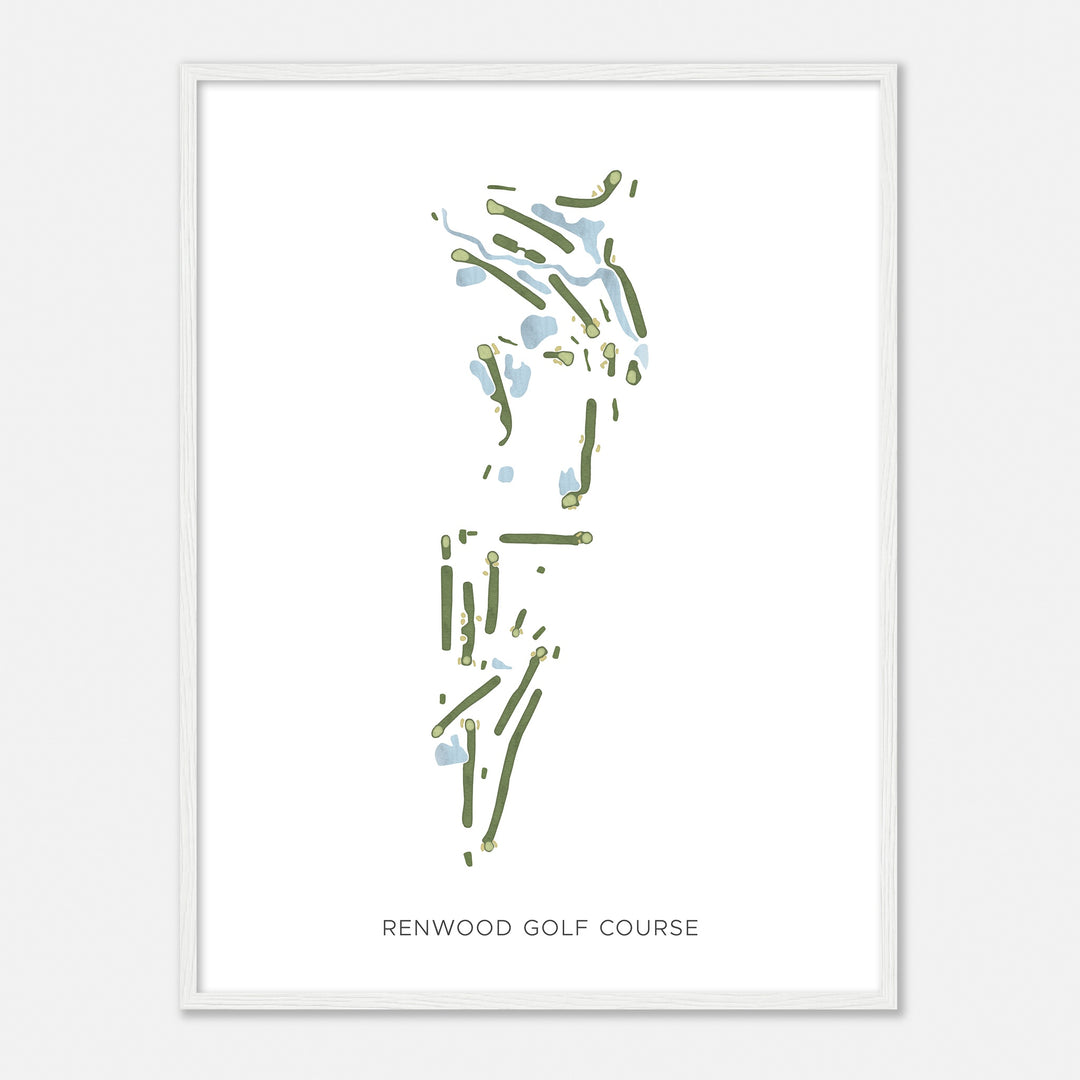 Print of Renwood Golf Course Modern Map