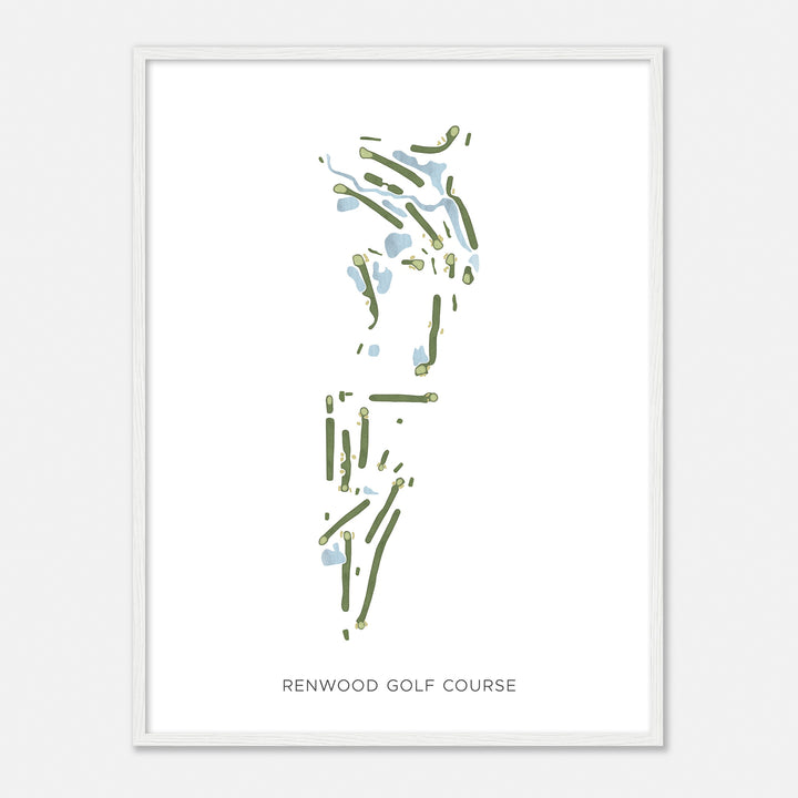 Print of Renwood Golf Course Modern Map