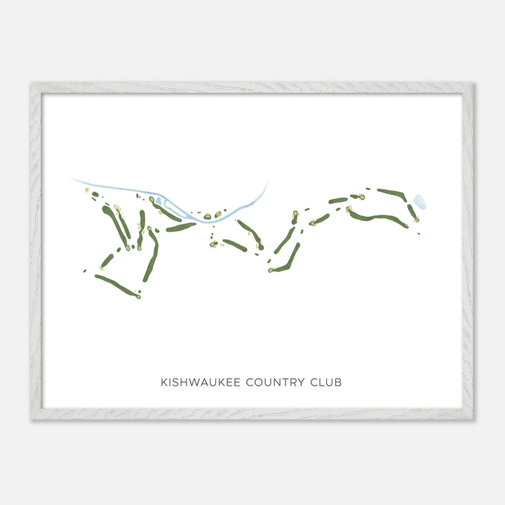 Print of Kishwaukee Country Club Modern Map