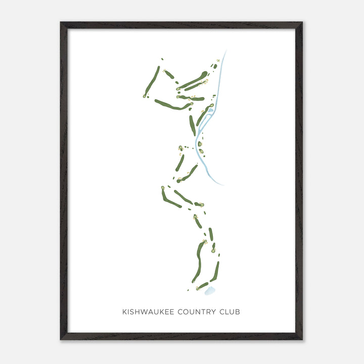 Print of Kishwaukee Country Club Modern Map