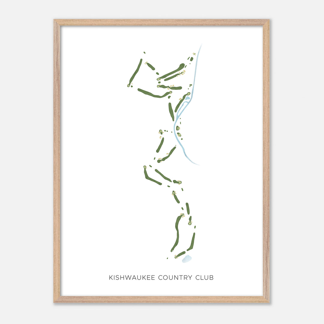 Print of Kishwaukee Country Club Modern Map