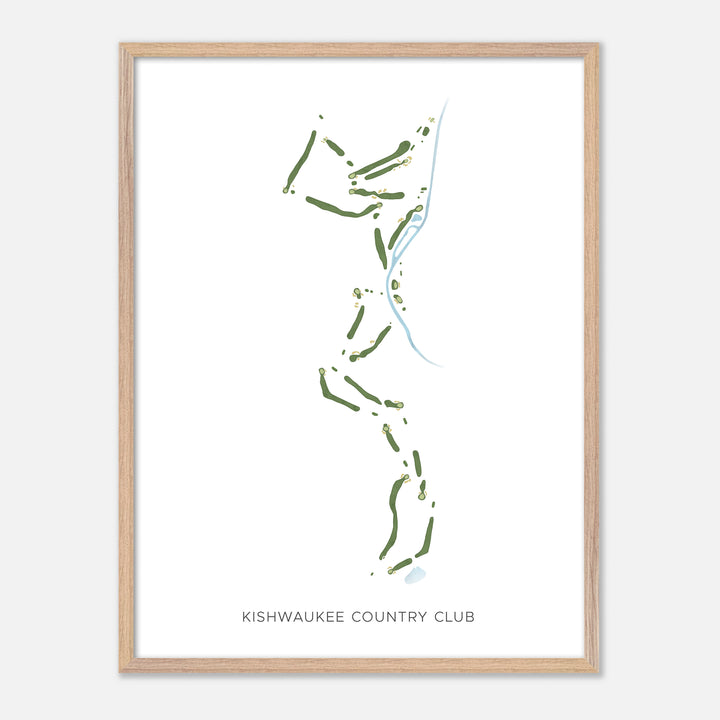 Print of Kishwaukee Country Club Modern Map