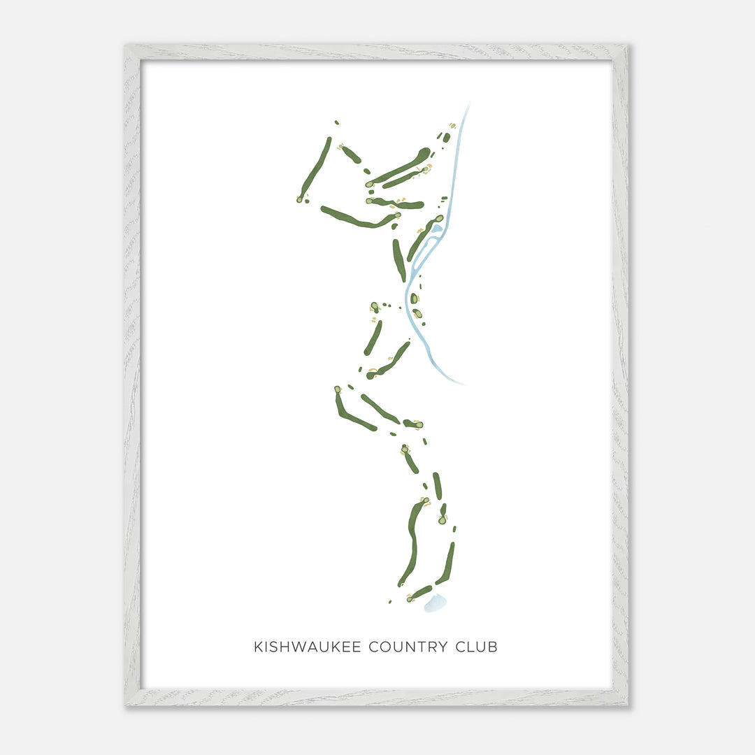 Print of Kishwaukee Country Club Modern Map
