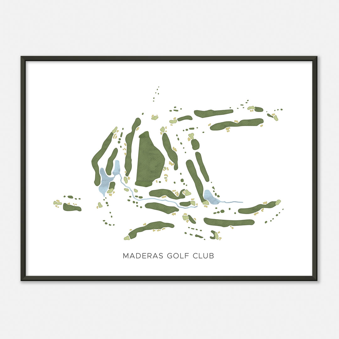 Print of Maderas Golf Club Modern Map