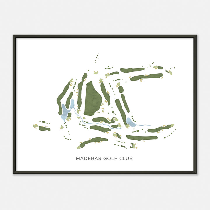 Print of Maderas Golf Club Modern Map