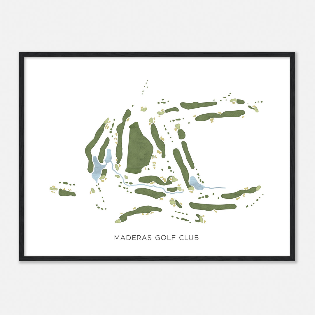 Print of Maderas Golf Club Modern Map