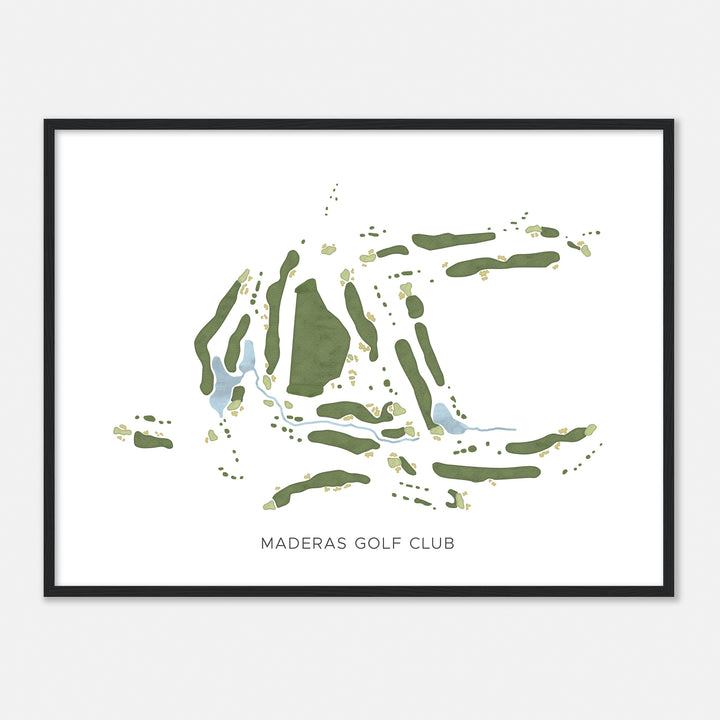 Print of Maderas Golf Club Modern Map