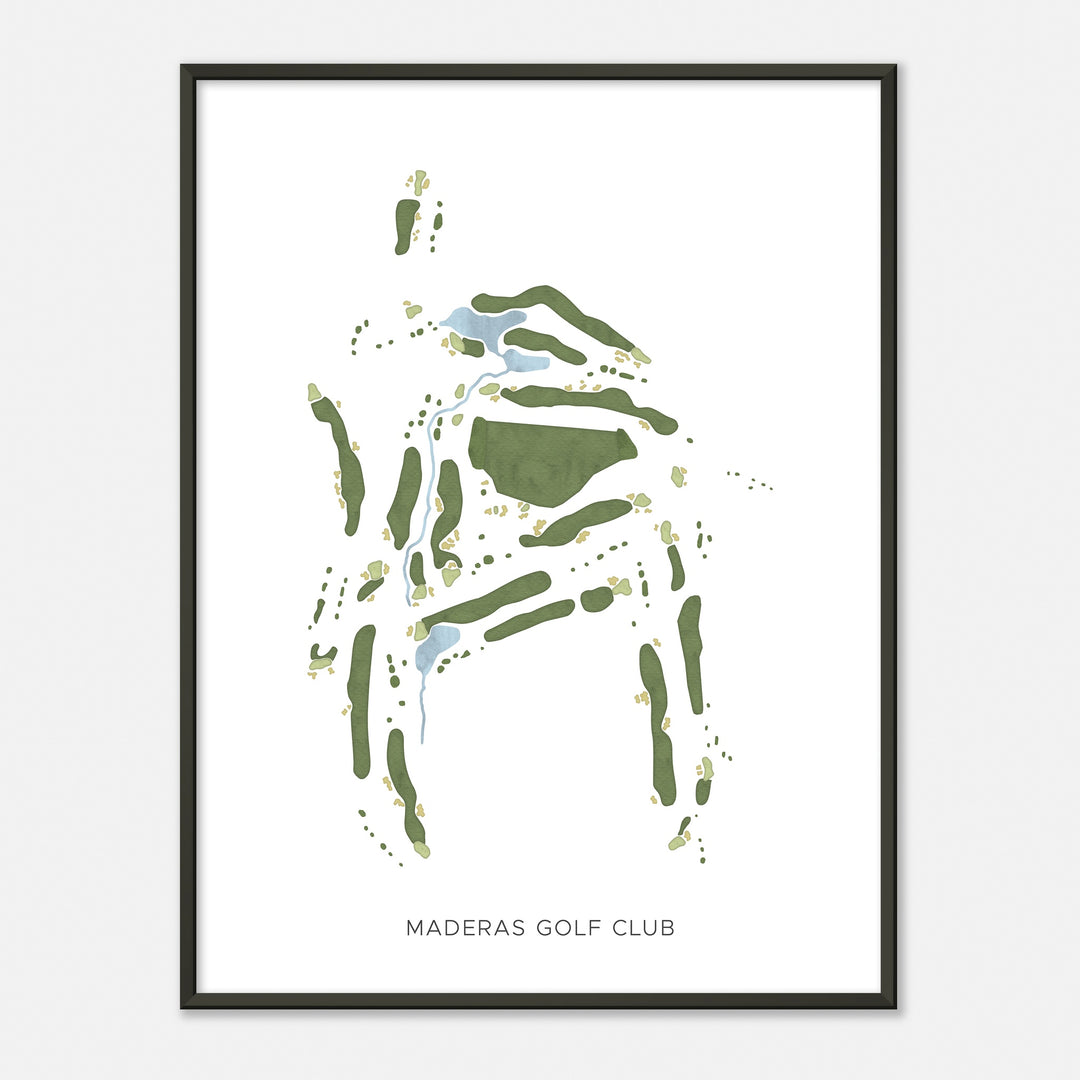 Print of Maderas Golf Club Modern Map