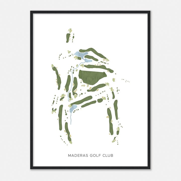 Print of Maderas Golf Club Modern Map