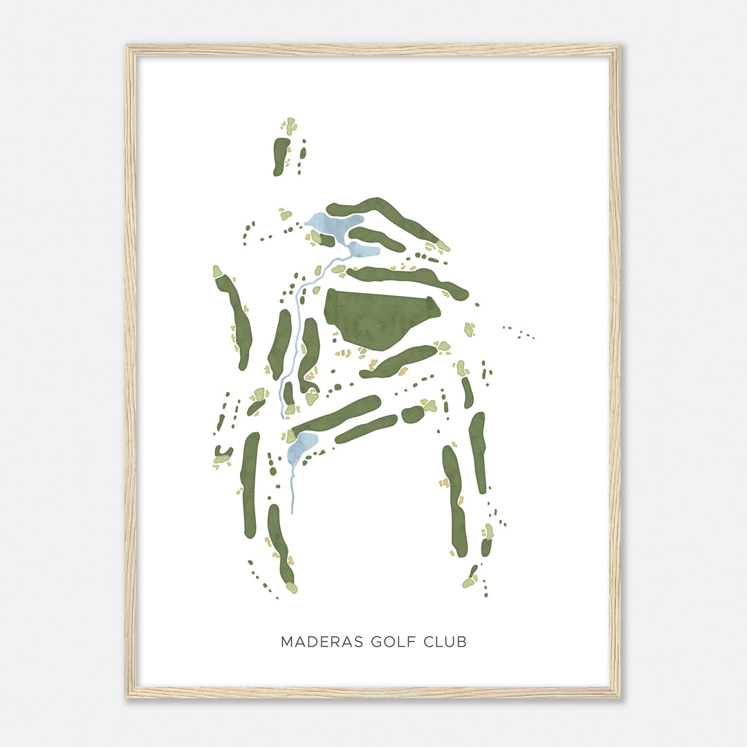 Print of Maderas Golf Club Modern Map