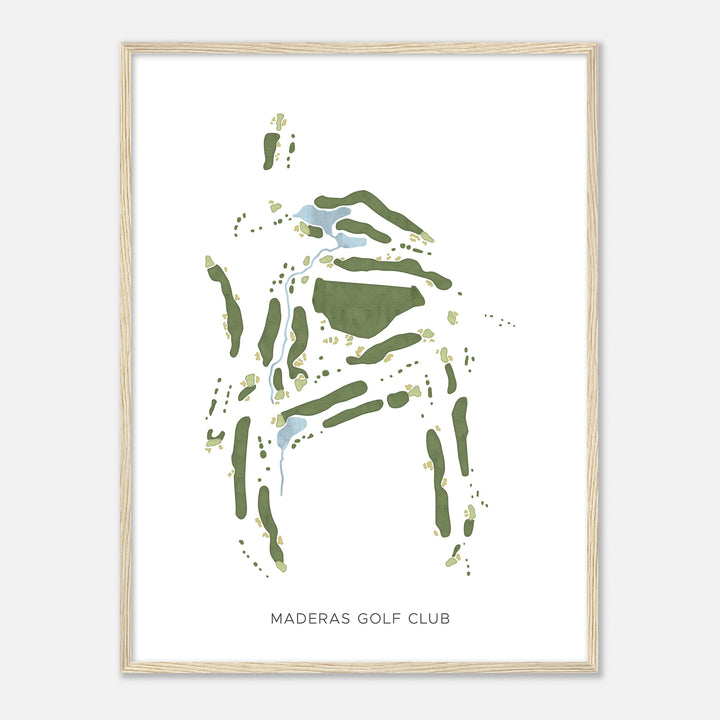 Print of Maderas Golf Club Modern Map